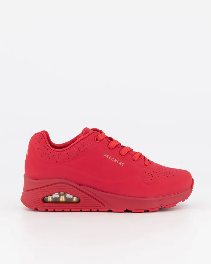 SKECHERS WOMENS UNO STAND ON AIR - RED