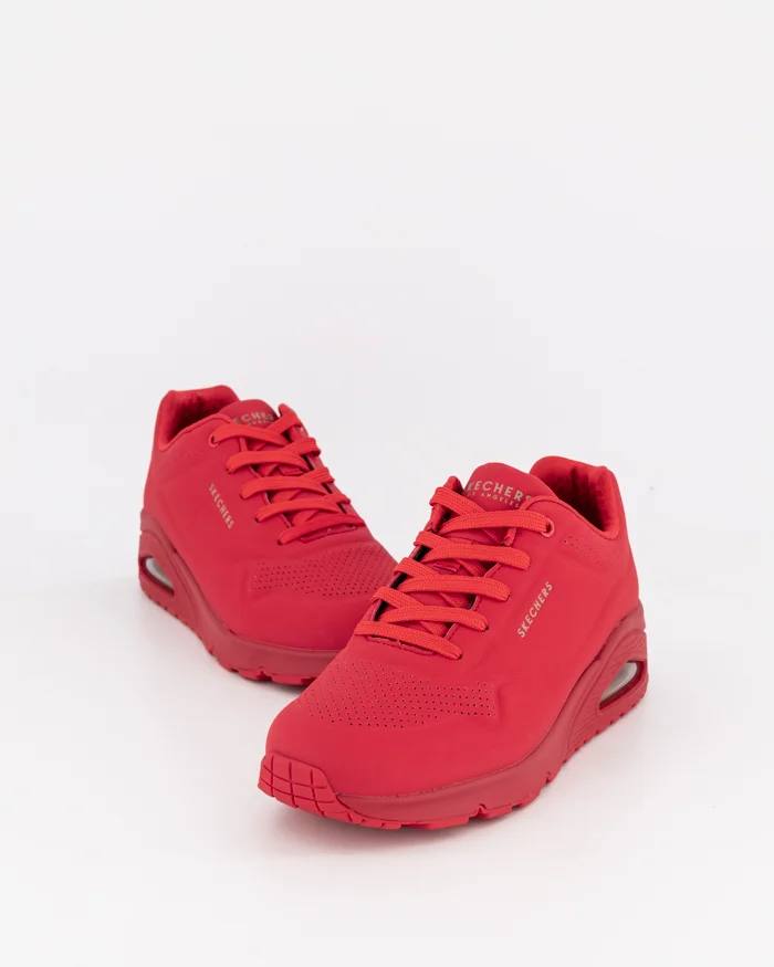 SKECHERS WOMENS UNO STAND ON AIR - RED - Image 2