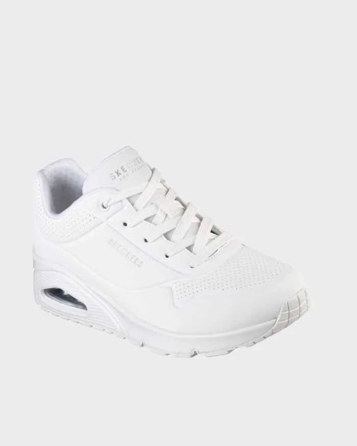 SKECHERS WOMENS UNO STAND ON AIR - WHITE - Image 11