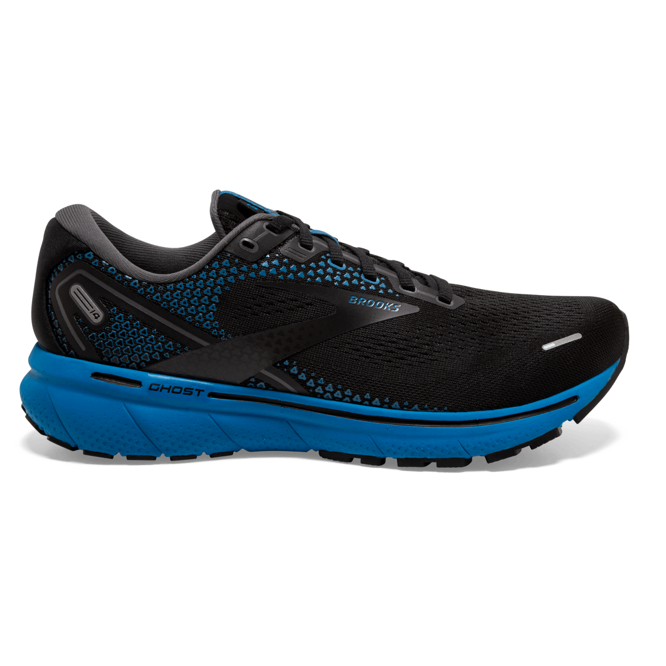 BROOKS MENS GHOST 14 - BLACK BLACKENED PEARL BLUE
