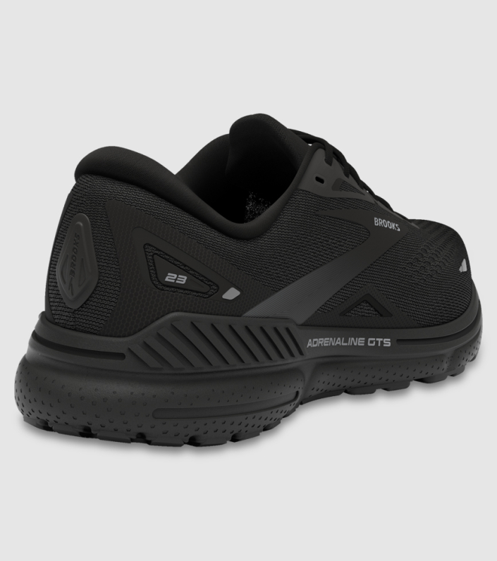 BROOKS WOMENS ADRENALINE GTS 23 - BLACK BLACK EBONY - Image 3