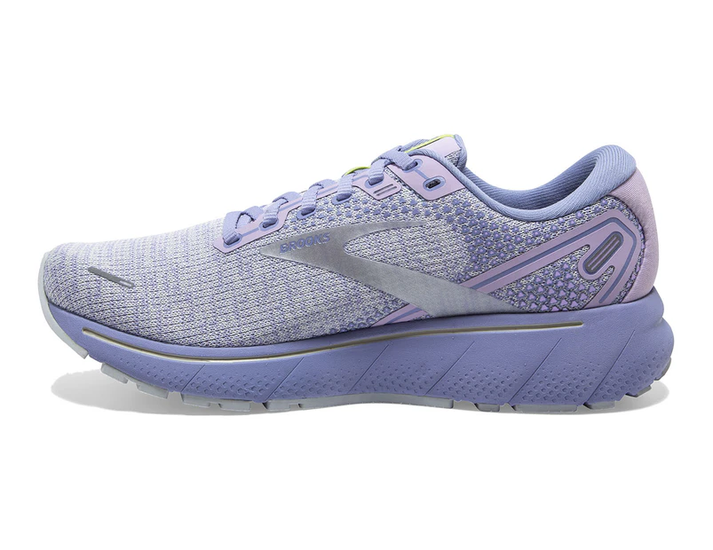 BROOKS WOMENS GHOST 14 -LILAC PURPLE LIME - Image 4