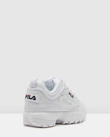 FILA WOMENS DISRUPTOR II - WHITE NAVY RED - Image 9