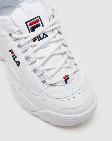 FILA WOMENS DISRUPTOR II - WHITE NAVY RED - Image 11