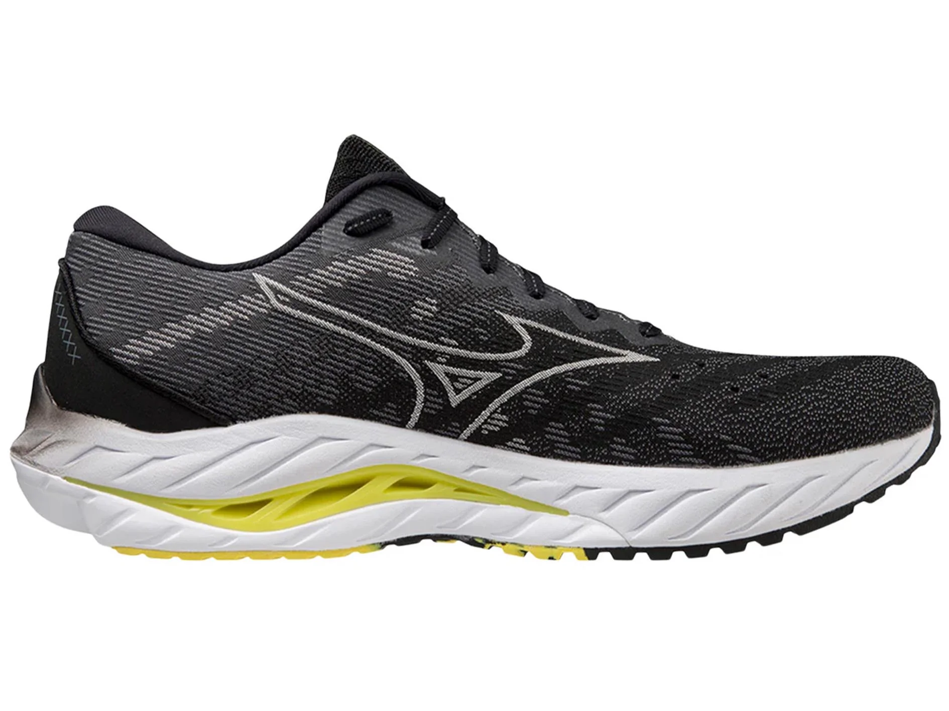 MIZUNO MENS WAVE INSPIRE 19 SSW - BLACK NIMBUS CLOUD BLAZING YELLOW - Image 9
