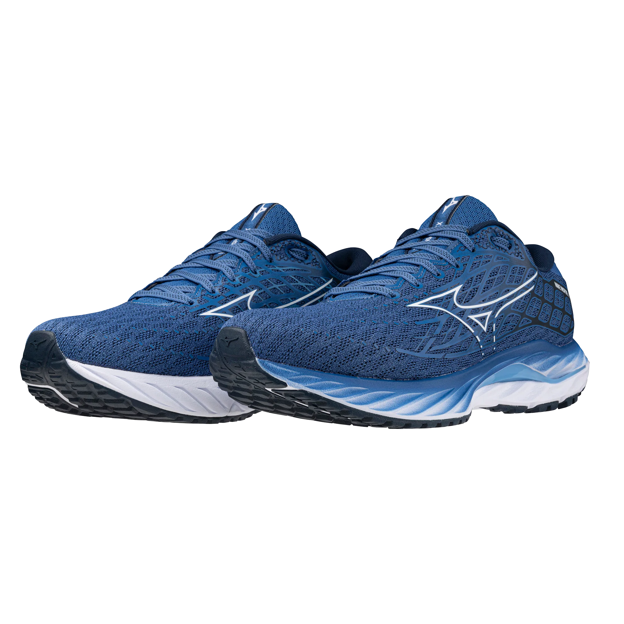 MIZUNO MENS WAVE INSPIRE 20 - FEDERAL BLUE WITH ALASKAN BLUE - Image 2