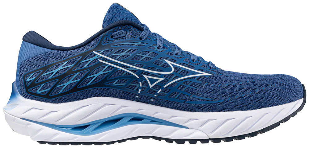 MIZUNO MENS WAVE INSPIRE 20 - FEDERAL BLUE WITH ALASKAN BLUE - Image 3