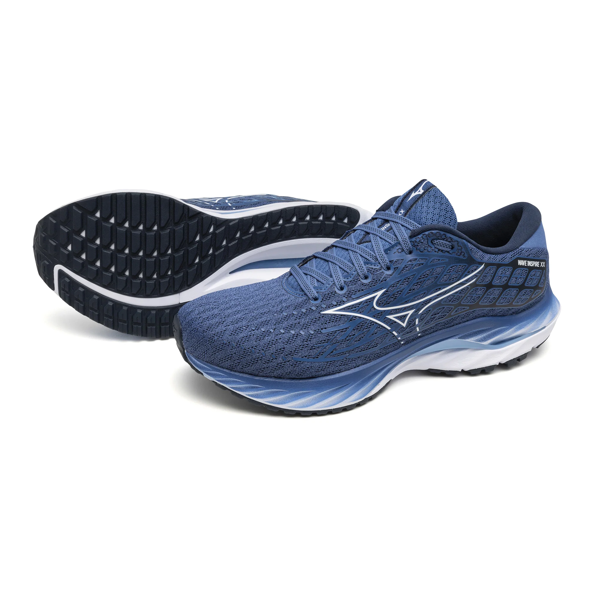 MIZUNO MENS WAVE INSPIRE 20 - FEDERAL BLUE WITH ALASKAN BLUE - Image 5