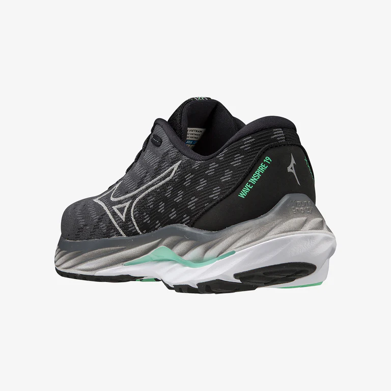 MIZUNO WOMENS WAVE INSPIRE 19 SSW - IRON GATE (22) - Image 4