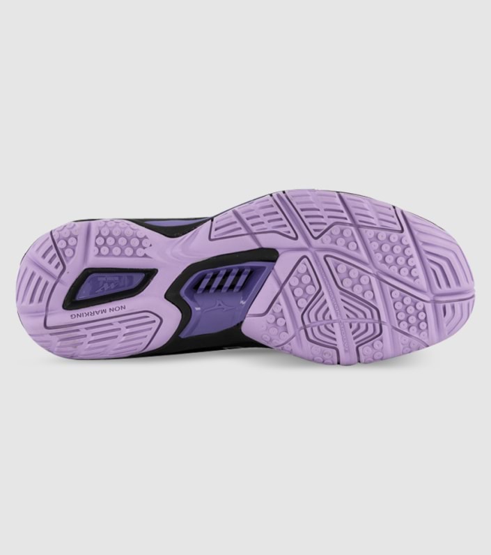 MIZUNO WOMENS WAVE PHANTOM 3 NB - BLACK WHITE LUPINE - Image 6