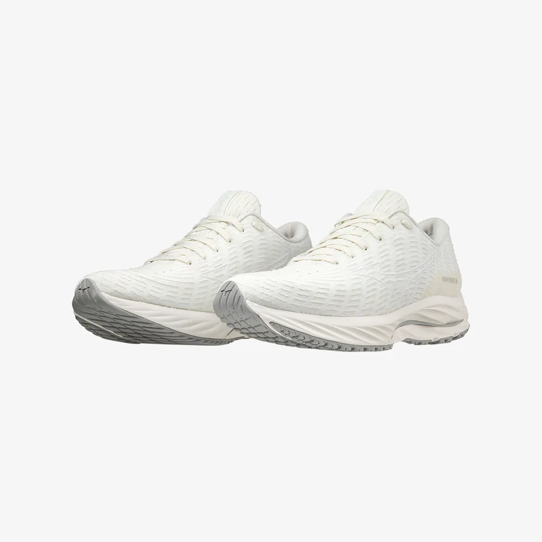 MIZUNO WOMENS WAVE RIDER 26 SSW - SNOW WHITE WHITE - Image 4