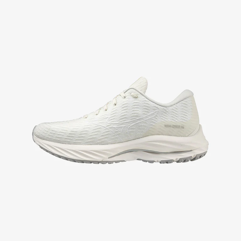 MIZUNO WOMENS WAVE RIDER 26 SSW - SNOW WHITE WHITE - Image 5