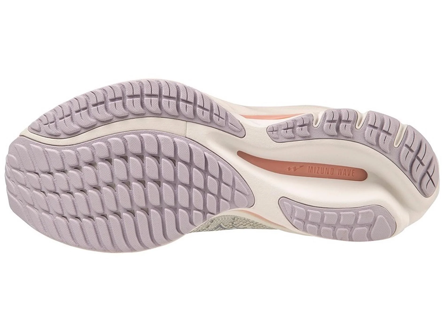 MIZUNO WOMENS WAVE RIDER 27 - SNOW WHITE SILVER BULLET THISTLE - Image 6