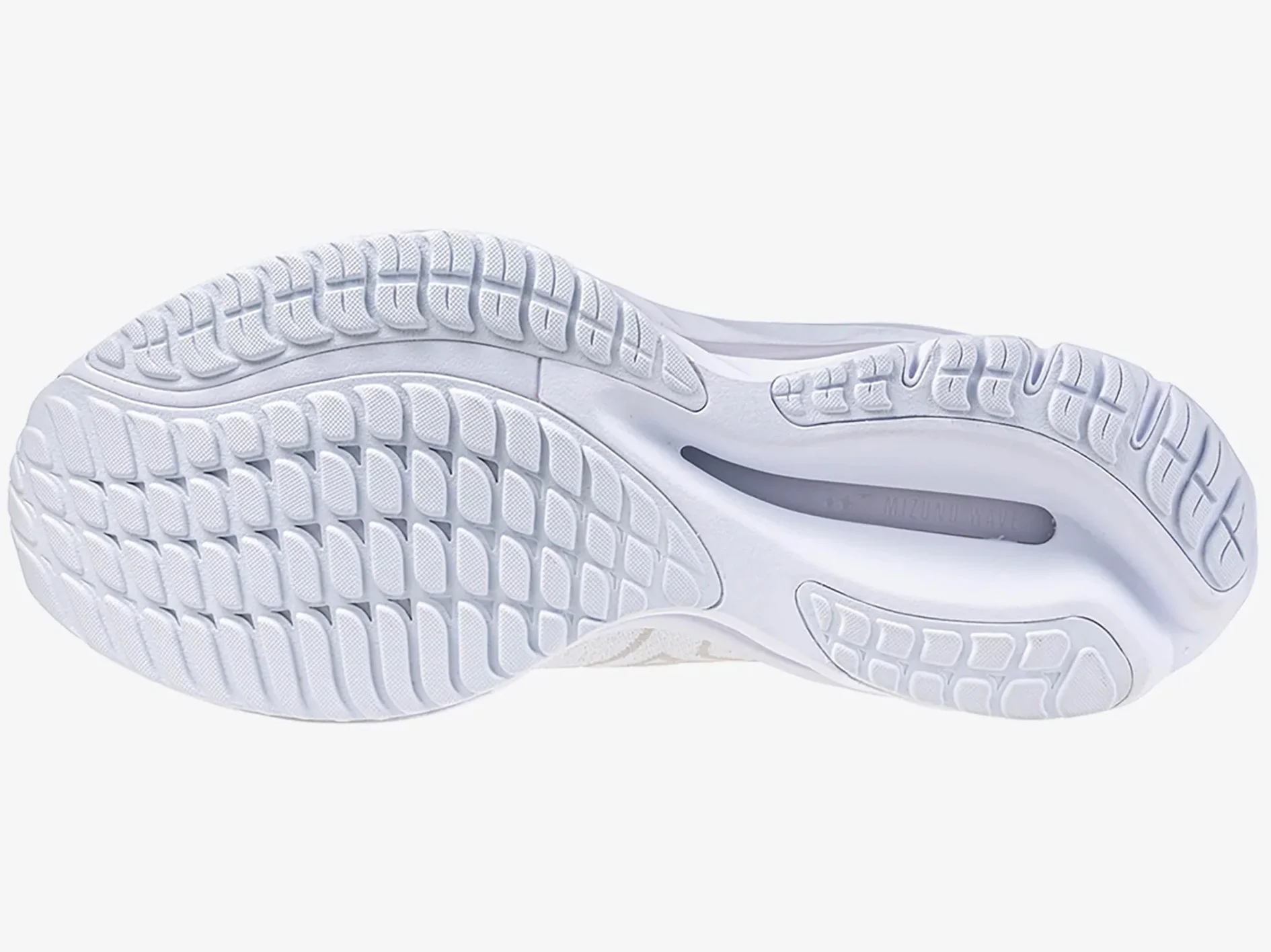MIZUNO WOMENS WAVE RIDER 27 SSW - WHITE ULTIMATE GREY NIMBUS CLOUD - Image 4