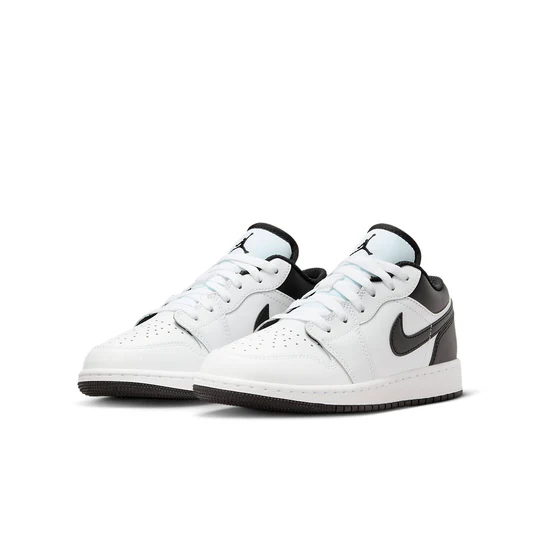 NIKE KIDS AIR JORDAN 1 LOW (GS) - WHITE BLACK WHITE - Image 3