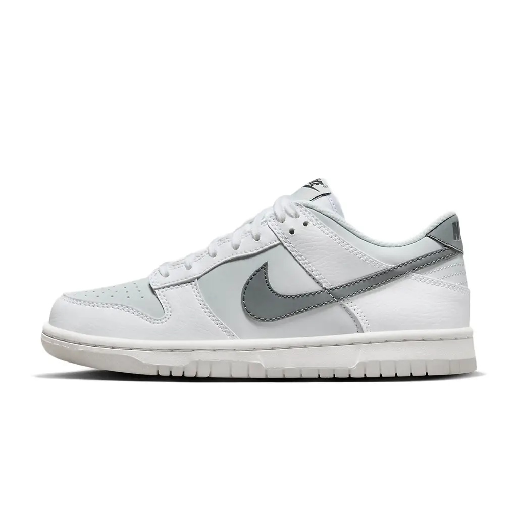 NIKE KIDS NIKE DUNK LOW GS - WHITE SMOKE GREY PURE PLATINUM