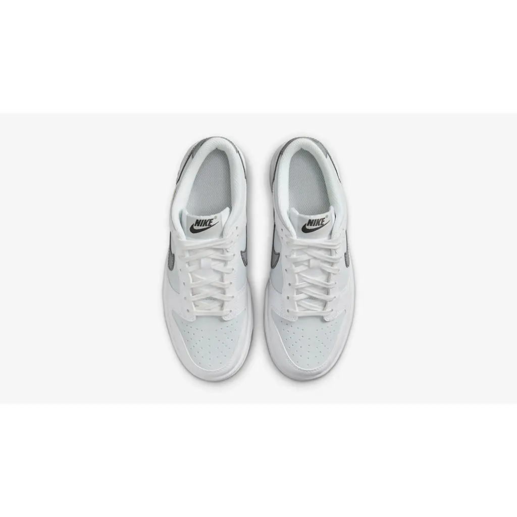 NIKE KIDS NIKE DUNK LOW GS - WHITE SMOKE GREY PURE PLATINUM - Image 4