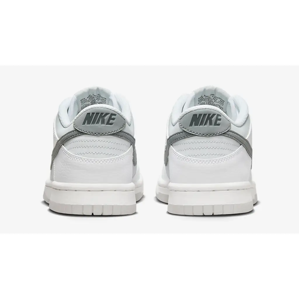 NIKE KIDS NIKE DUNK LOW GS - WHITE SMOKE GREY PURE PLATINUM - Image 5