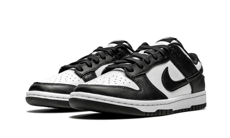 NIKE KIDS NIKE DUNK LOW "PANDA" (GS) - WHITE BLACK WHITE - Image 2