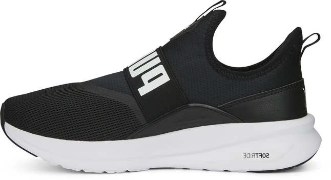 PUMA MENS SOFTRIDE ENZO EVO SLIP ON - BLACK WHITE - Image 3