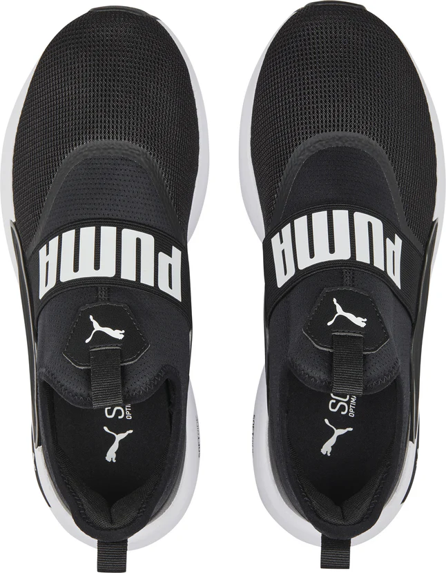 PUMA MENS SOFTRIDE ENZO EVO SLIP ON - BLACK WHITE - Image 4