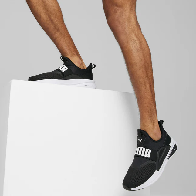PUMA MENS SOFTRIDE ENZO EVO SLIP ON - BLACK WHITE - Image 10