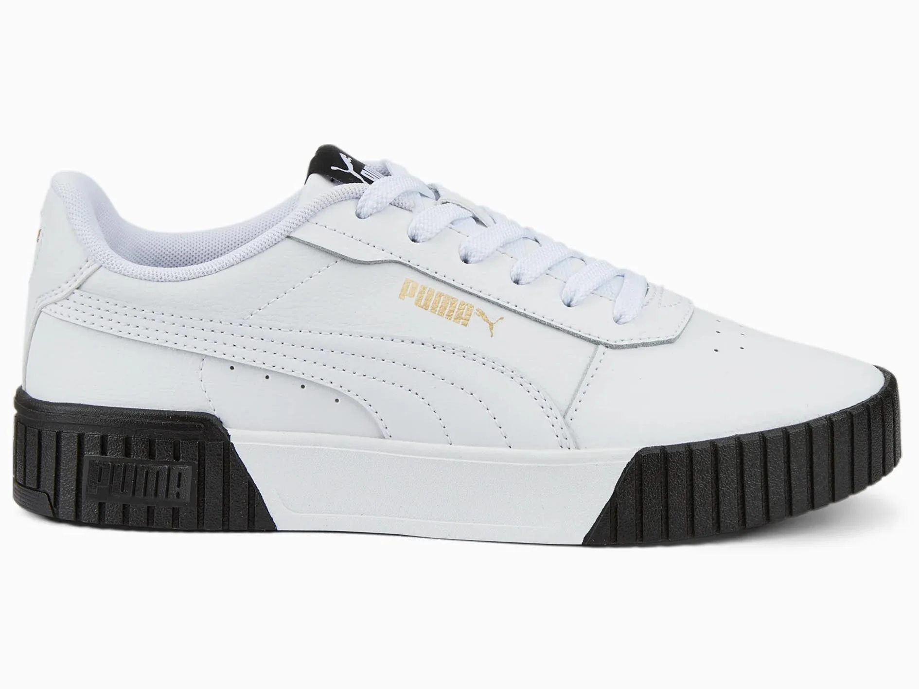 PUMA WOMENS CARINA 2.0 - WHITE PUMA TEAM GOLD BLACK