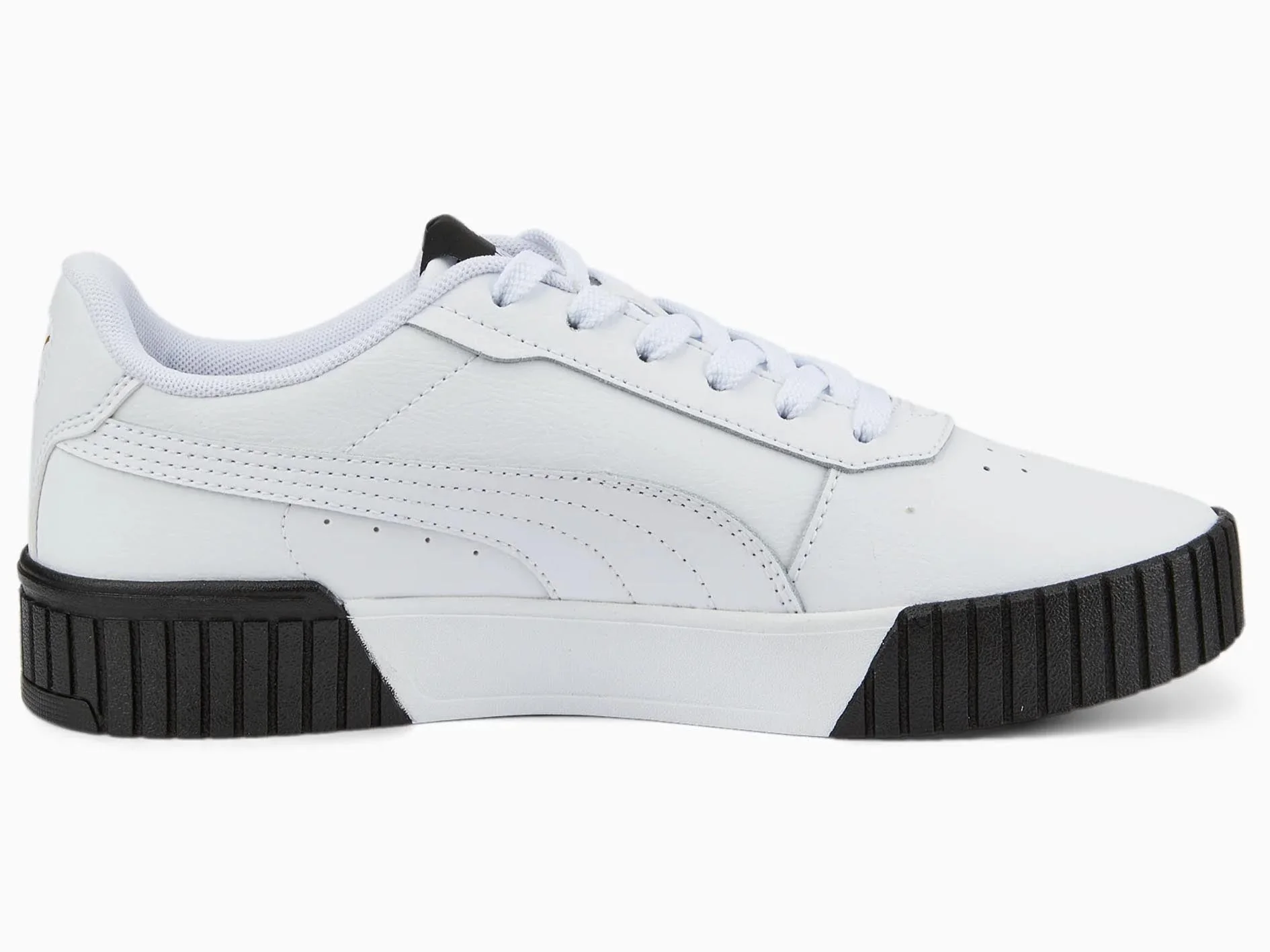 PUMA WOMENS CARINA 2.0 - WHITE PUMA TEAM GOLD BLACK - Image 11