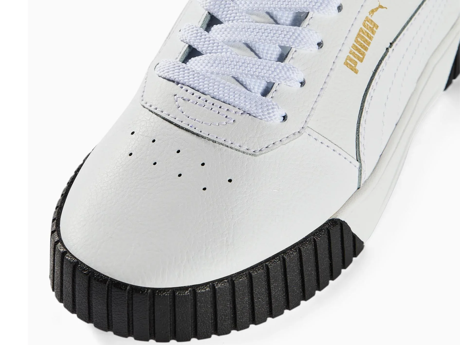 PUMA WOMENS CARINA 2.0 - WHITE PUMA TEAM GOLD BLACK - Image 3
