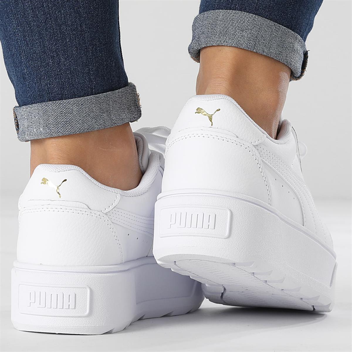 PUMA WOMENS KARMEN REBELLE - PUMA WHITE PUMA WHITE - Image 8