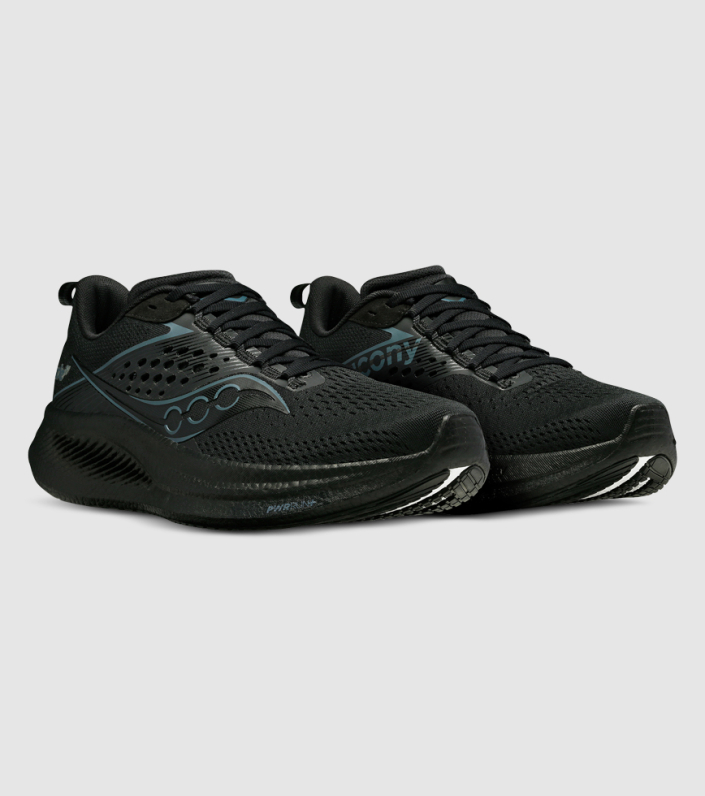 SAUCONY WOMENS RIDE 17 - TRIPPLE BLACK - Image 2