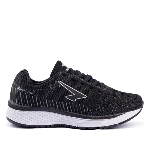 SFIDA KIDS VERTEX LACE UP ATHLETIC SHOES - BLACK SILVER
