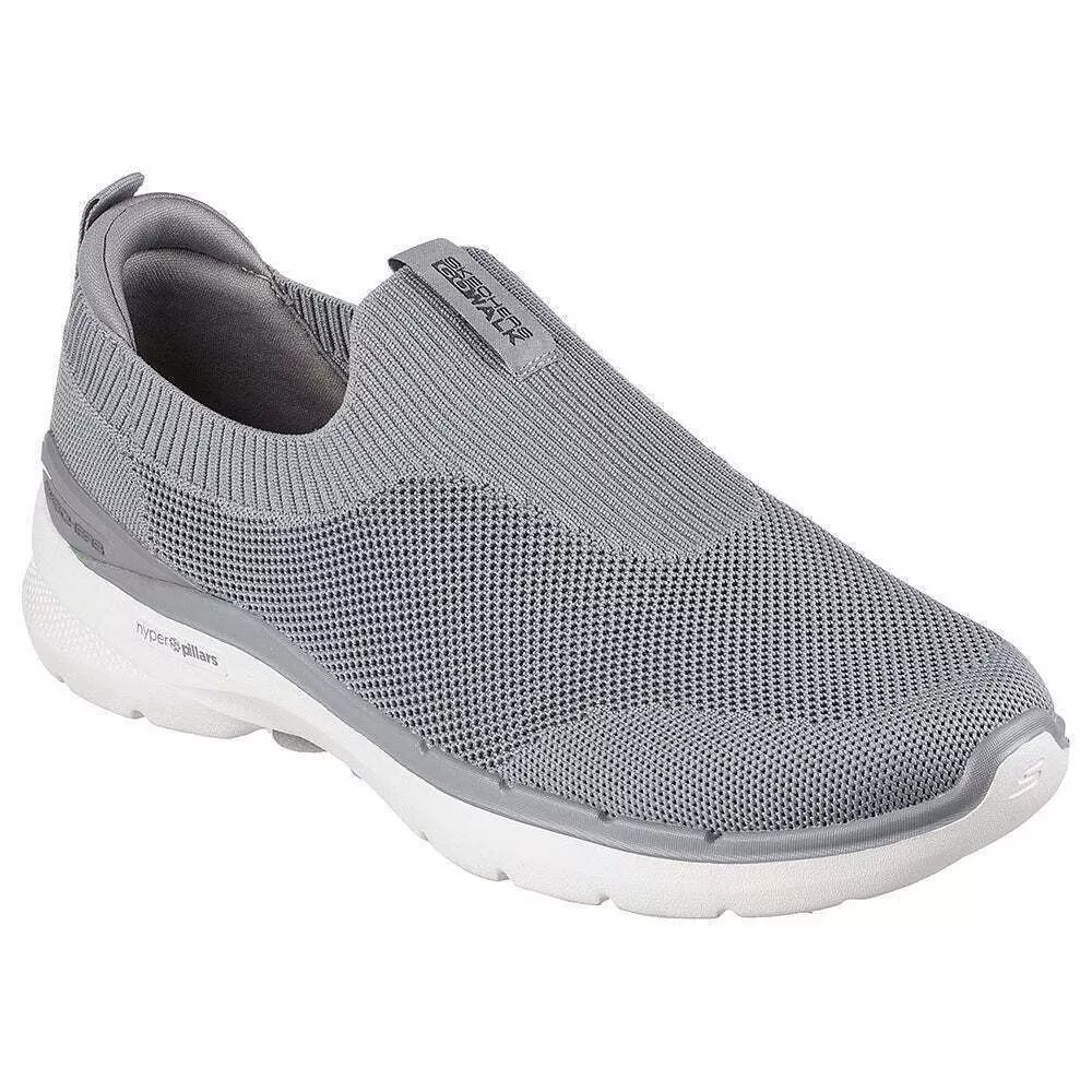 SKECHERS MENS GO WALK 6 WARNOCK - GRAY - Image 3