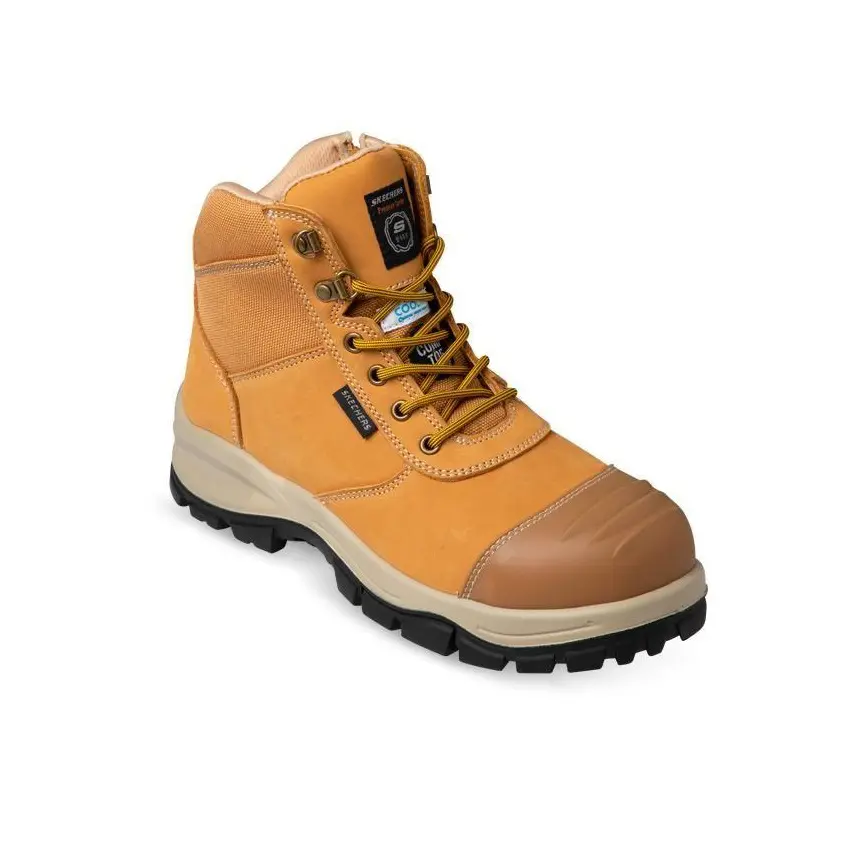 SKECHERS MENS LEATHER COMPOSITE TOE WORK BOOT - WHEAT - Image 11