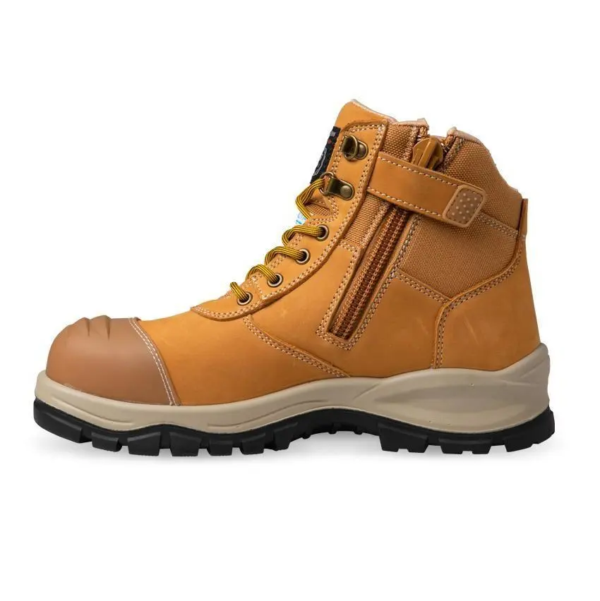 SKECHERS MENS LEATHER COMPOSITE TOE WORK BOOT - WHEAT - Image 4