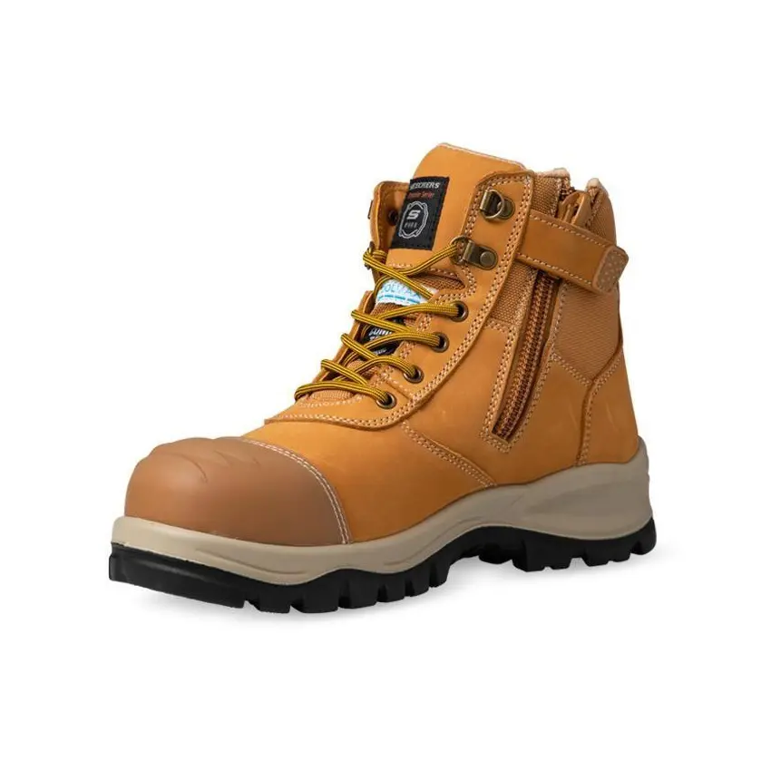 SKECHERS MENS LEATHER COMPOSITE TOE WORK BOOT - WHEAT - Image 5